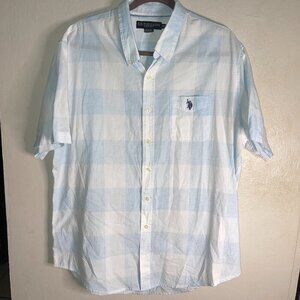 U.S. Polo Assn. Tartan Check Oxford Shirt Mens Size XL 100% cotton